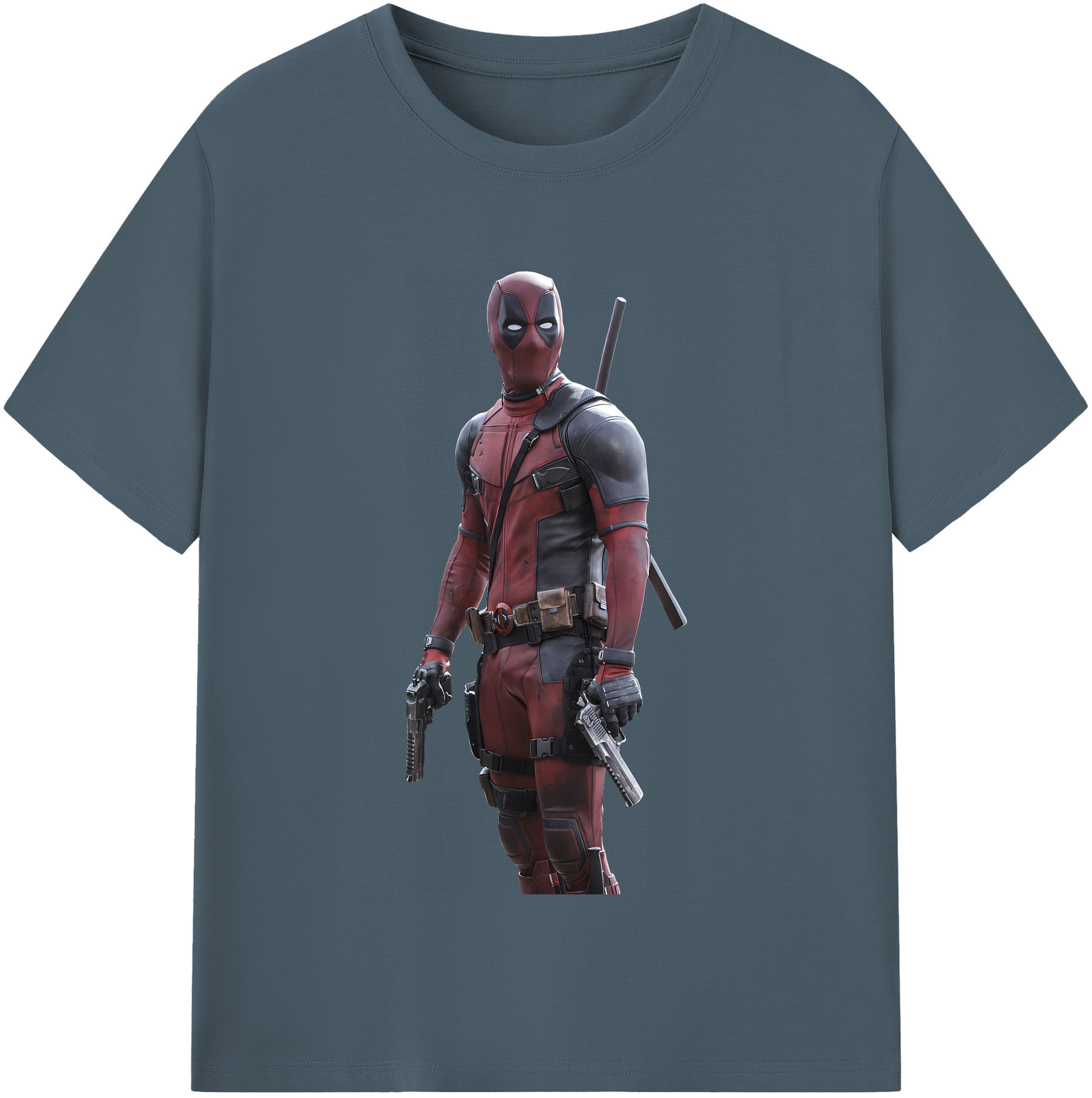 （画像用） Deadpool デッドプール 綿100％半袖Tシャツ（フロントプリント）